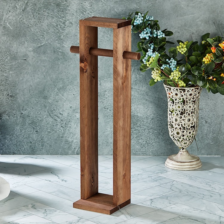 Stojak na papier toaletowy Fullion 61 cm drewniany  - zdjęcie 4