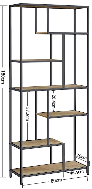 Regał Sonvero z sześcioma półkami 180 cm dąb sonoma  - zdjęcie 5