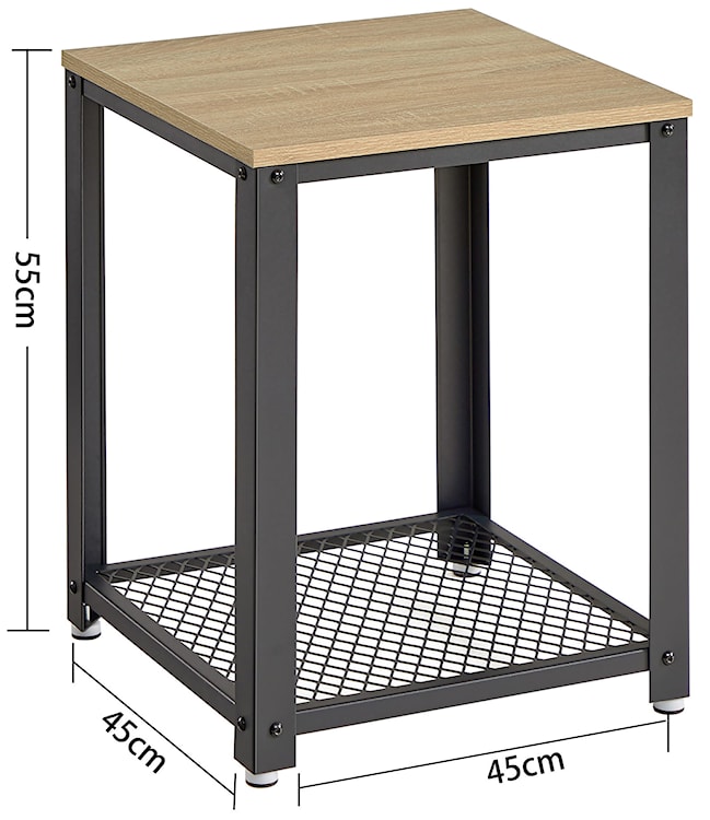 Stolik boczny Sonvero z półką 45x45 cm dąb sonoma  - zdjęcie 6