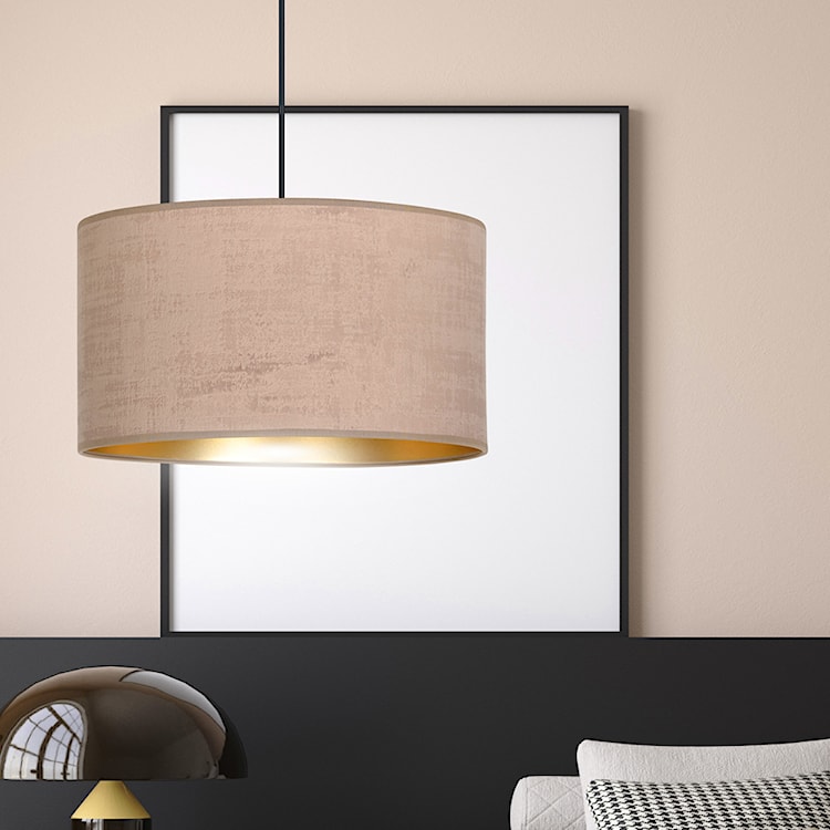 Lampa wisząca Hellid średnica 35 cm różowa  - zdjęcie 3