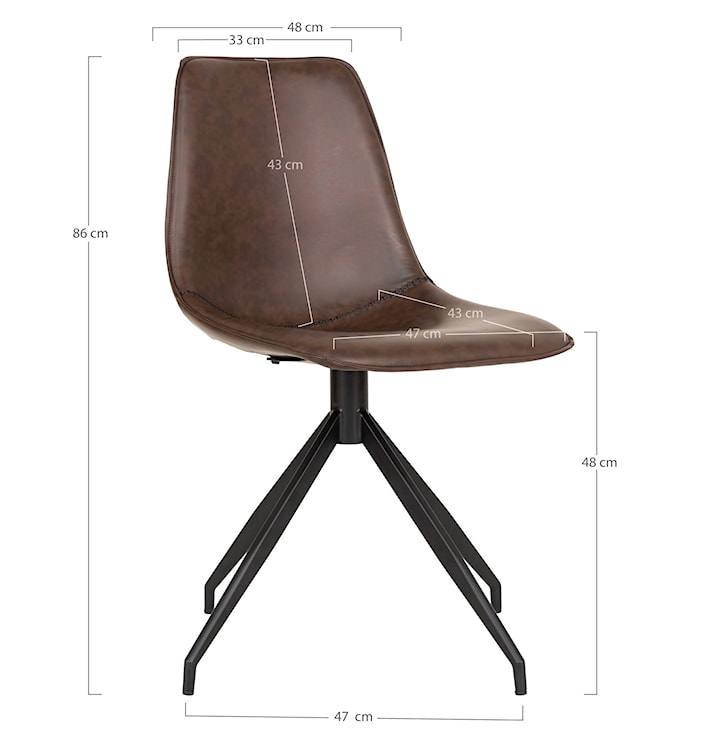 Krzesło obrotowe Scentle brązowa ekoskóra  - zdjęcie 2