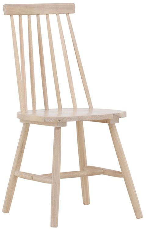 Krzesło drewniane Mowelly patyczak zwężane oparcie dąb bielony