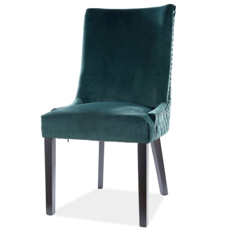 Krzesło tapicerowane Wolches zielony velvet 