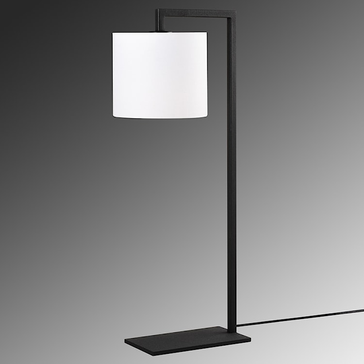 Lampa stołowa Gicanna klasyczna średnica 20 cm biała/czarna  - zdjęcie 6