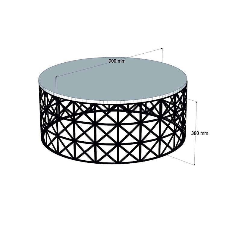 Stolik kawowy Silesi okrągły średnica 90 cm  - zdjęcie 5