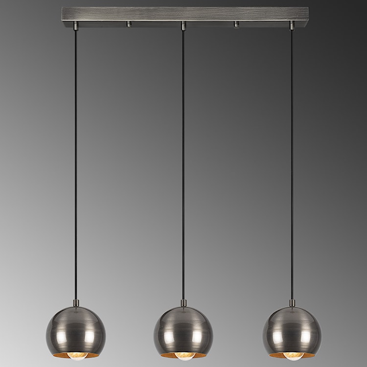 Lampa wisząca Kiento x3 w kształcie kuli średnica 15 cm platynowa  - zdjęcie 8