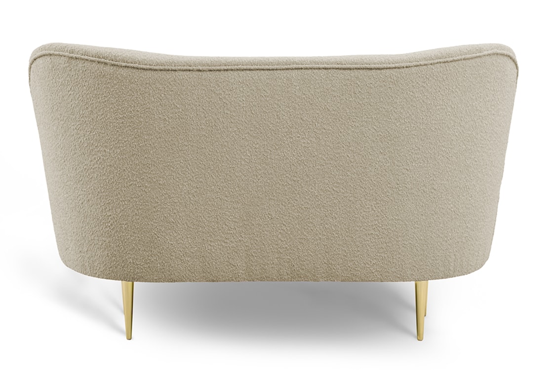 Sofa dwuosobowa Alago beżowy boucle na złotych nogach  - zdjęcie 3