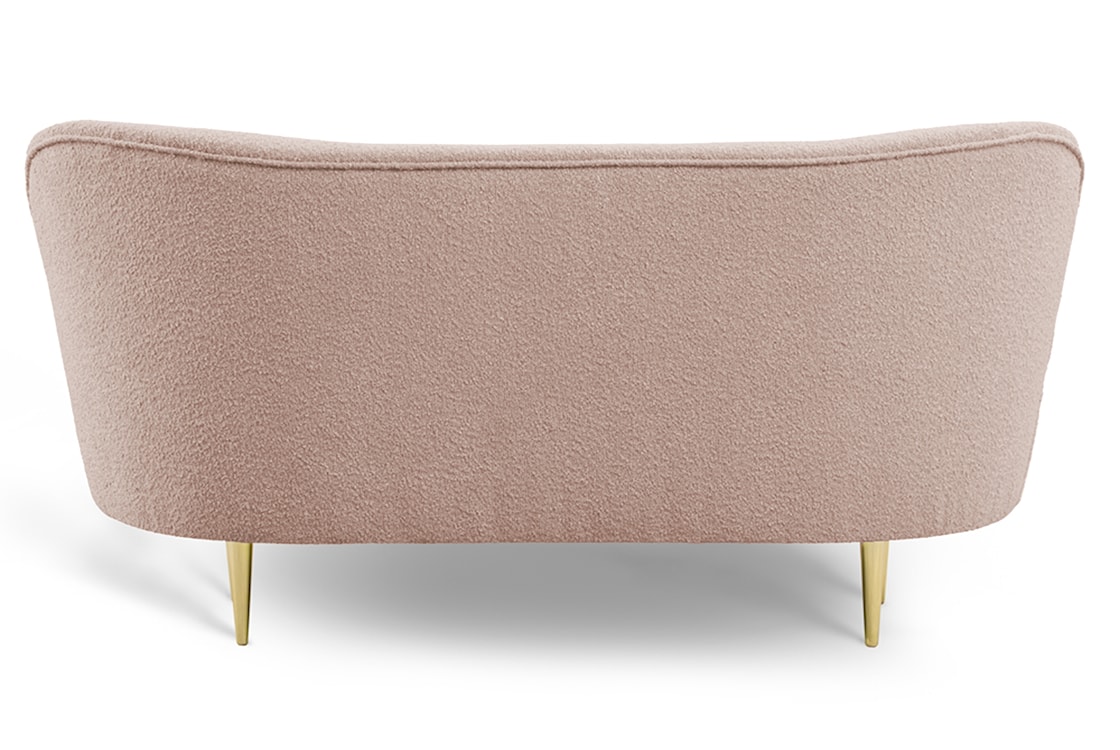 Sofa trzyosobowa Alago różowa boucle na złotych nogach  - zdjęcie 3