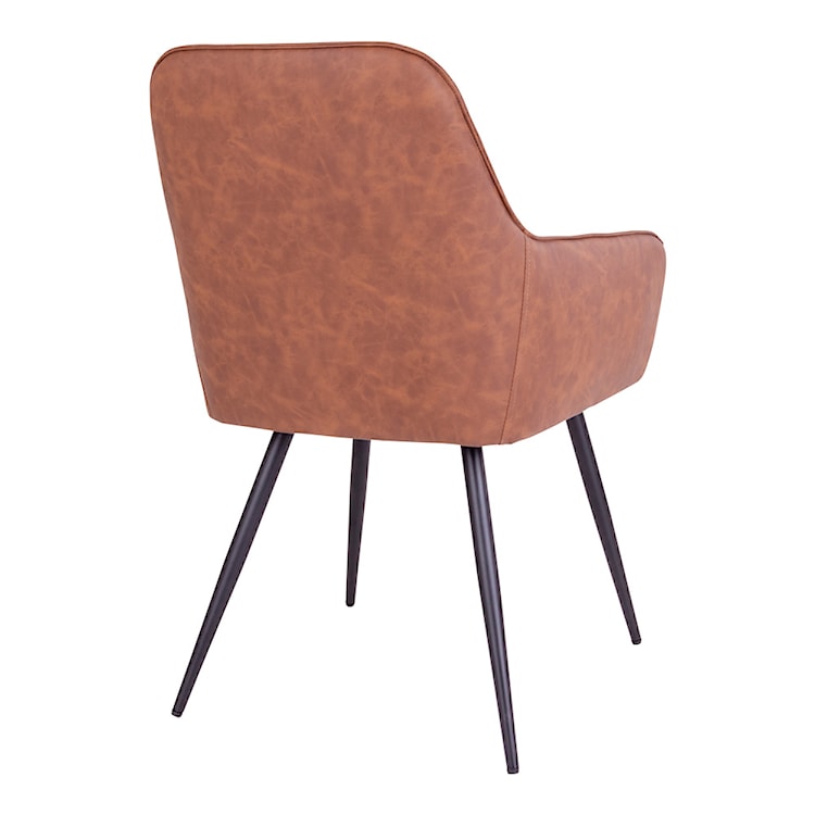 Krzesło krzeseł tapicerowane Rozates jasnobrązowe ekoskóra  - zdjęcie 7
