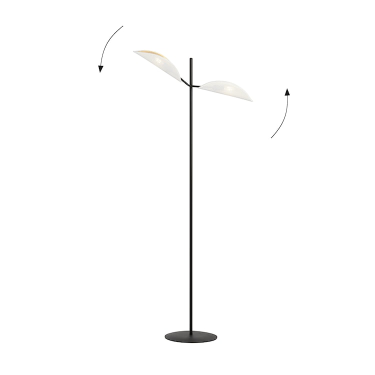 Lampa podłogowa Shintor x2 biało-złota  - zdjęcie 3