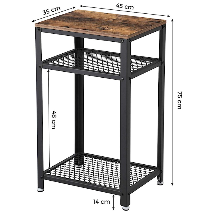 Stolik nocny Ramizu o wysokości 75 cm  - zdjęcie 3