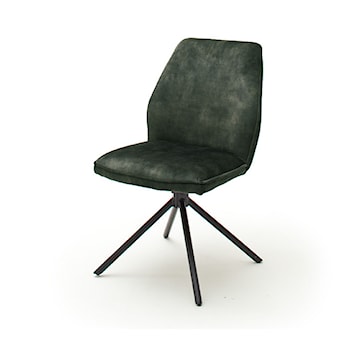 Krzesło tapicerowane Toryders obrotowe oliwkowy welur