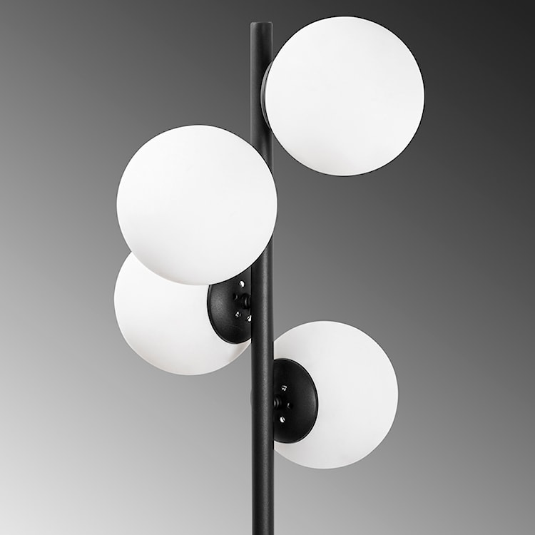 Lampa podłogowa Spinoza 130 cm czarno-biała  - zdjęcie 5