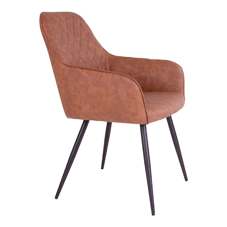 Krzesło krzeseł tapicerowane Rozates jasnobrązowe ekoskóra  - zdjęcie 5