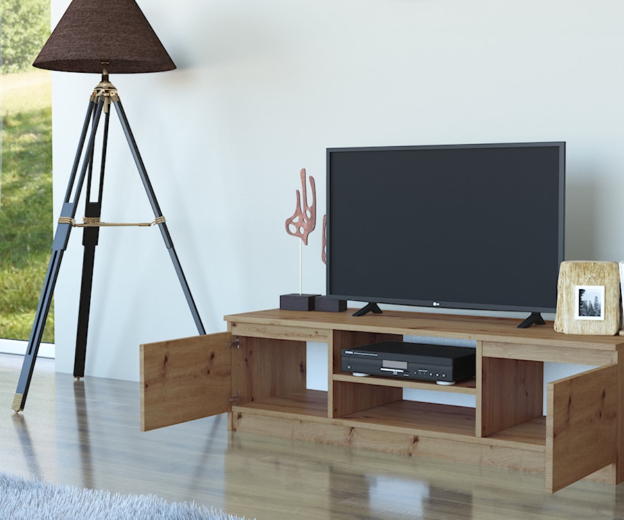 Szafka RTV Climiconia 120 cm Wenge / Biały  - zdjęcie 7