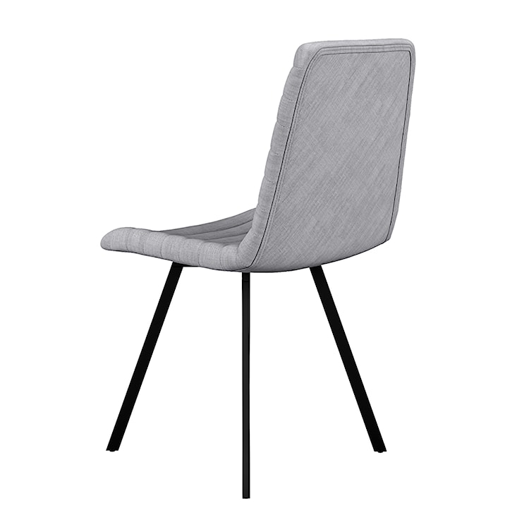Krzesło tapicerowane Kimmy jasny szary na metalowych czarnych nogach  - zdjęcie 5