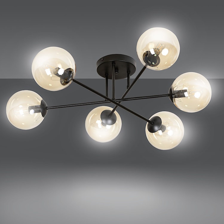 Lampa sufitowa Minturno miodowa x6  - zdjęcie 5