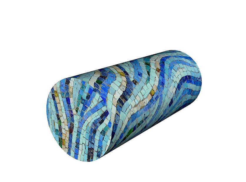 Wałek dekoracyjny Diecca 15x40 cm z motywem mozaiki 