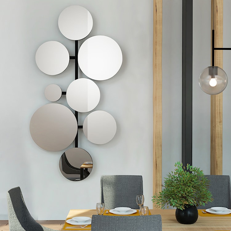 Lustro ścienne Molecua 110x60 cm czarne  - zdjęcie 2