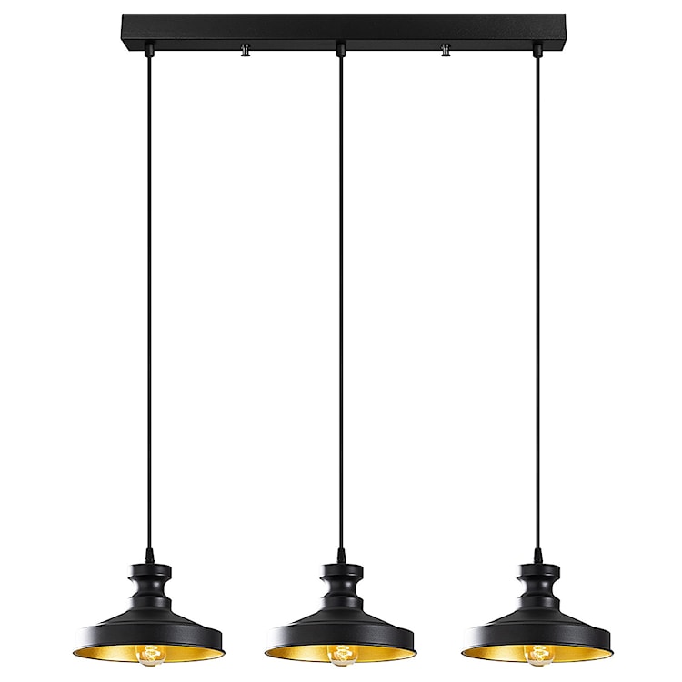 Lampa wisząca Novillian x3 czarna  - zdjęcie 2