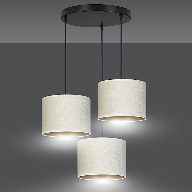 Lampa wisząca Hellid x3 asymetryczna średnica 50 cm biała  - zdjęcie 5