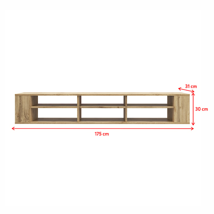 Szafka RTV Wall 175 cm Czarny  - zdjęcie 7