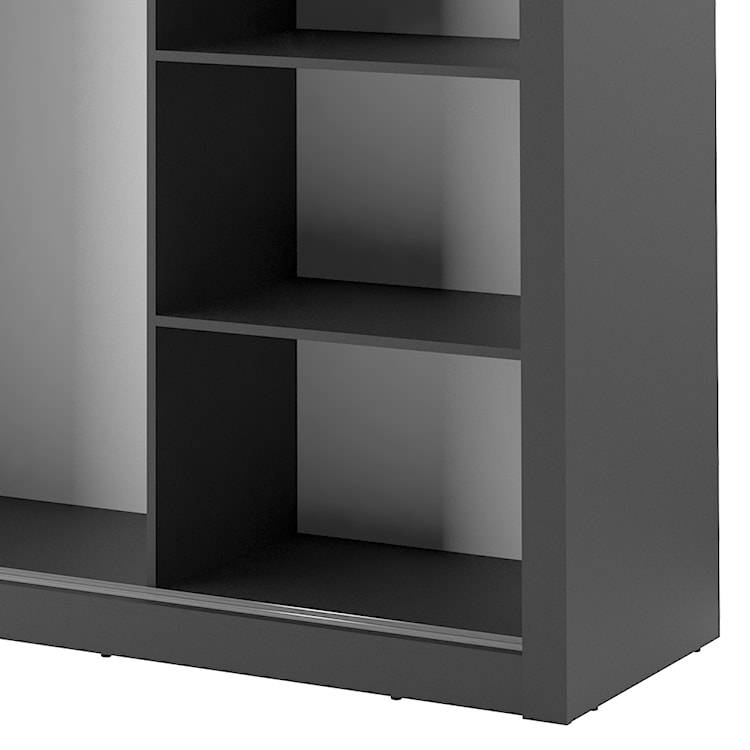 Szafa Arti 150 cm z jednym lustrem czarna  - zdjęcie 7