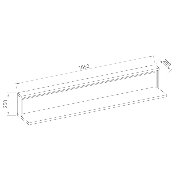 Półka Quant 155 cm  - zdjęcie 4