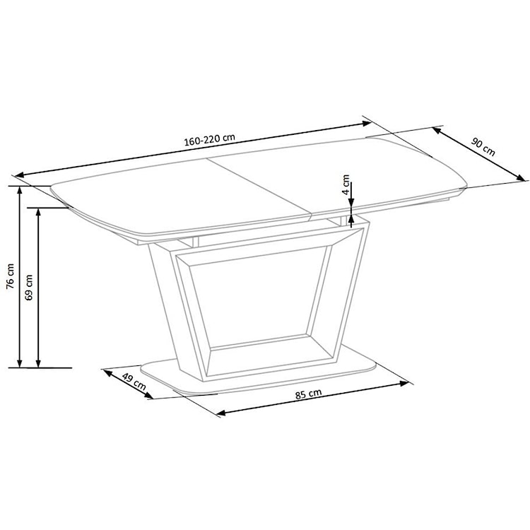 Stół rozkładany Tubilla 160-220x90 cm  - zdjęcie 7