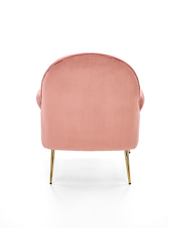 Fotel wypoczynkowy Nostame velvet różowy - złote nóżki  - zdjęcie 3