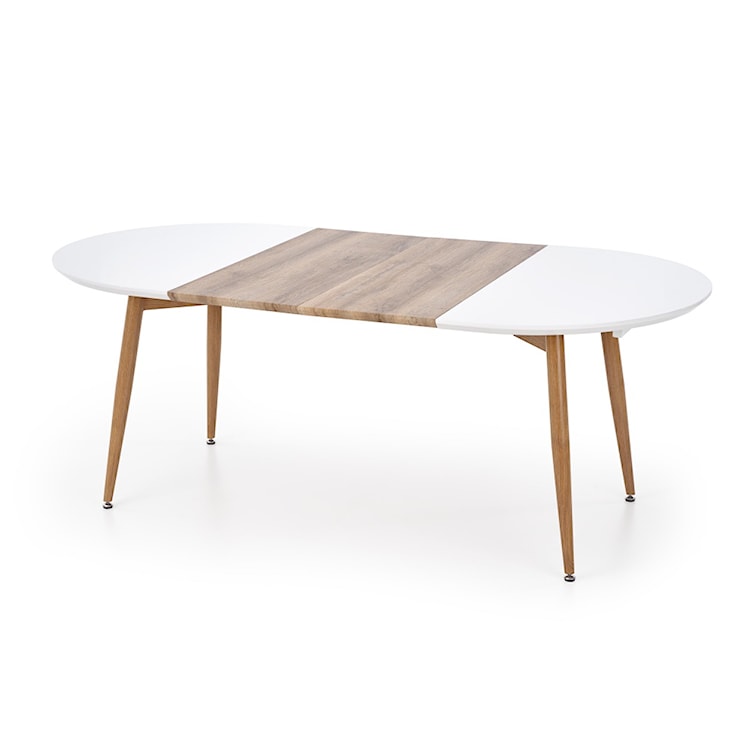 Stół rozkładany Lerma 120-200x100 cm biały - dąb miodowy  - zdjęcie 5