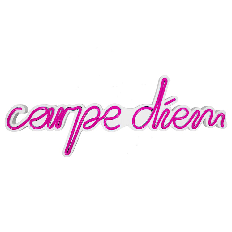 Neon na ścianę Letely z napisem Carpe Diem różowy 