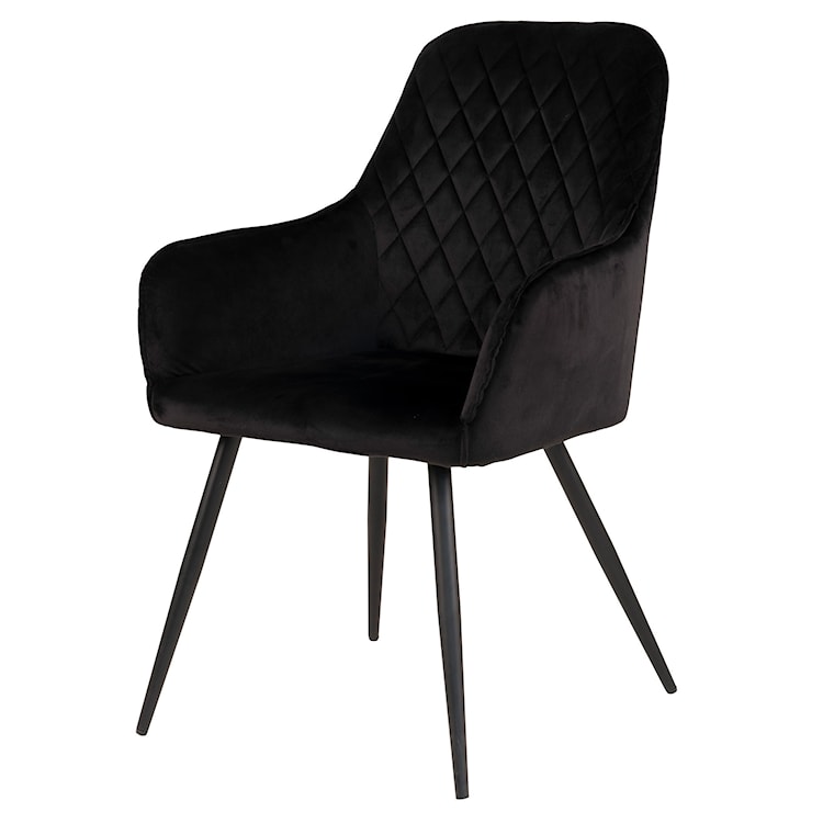 Krzesło tapicerowane Rozates czarny velvet 