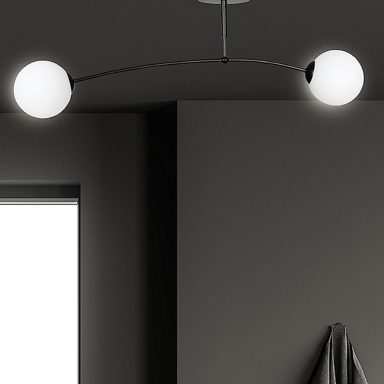 Lampa sufitowa Vinadio czarna x2  - zdjęcie 4