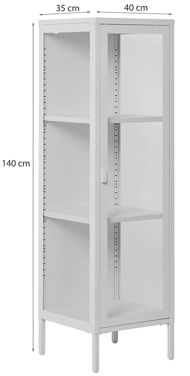 Witryna Centho 140 cm biała  - zdjęcie 5