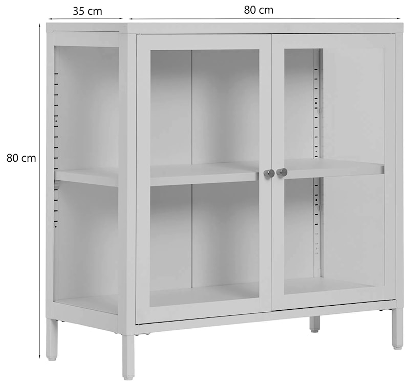 Witryna Gubees 80 cm czarna ze złotymi uchwytami  - zdjęcie 5