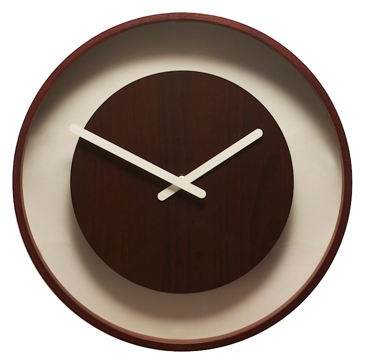 Zegar ścienny Wood Loop 30 cm brązowy 