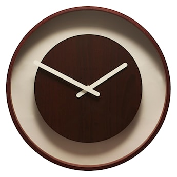 Zegar ścienny Wood Loop 30 cm brązowy