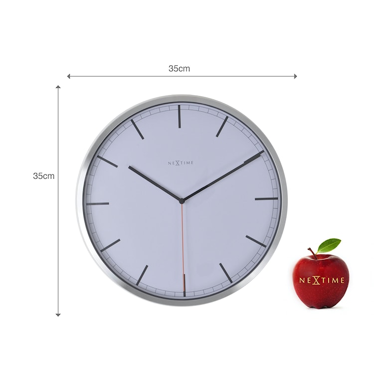 Zegar ścienny Company 35 cm biały  - zdjęcie 10