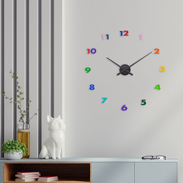 Zegar ścienny Hands 48 cm wielokolorowy  - zdjęcie 2