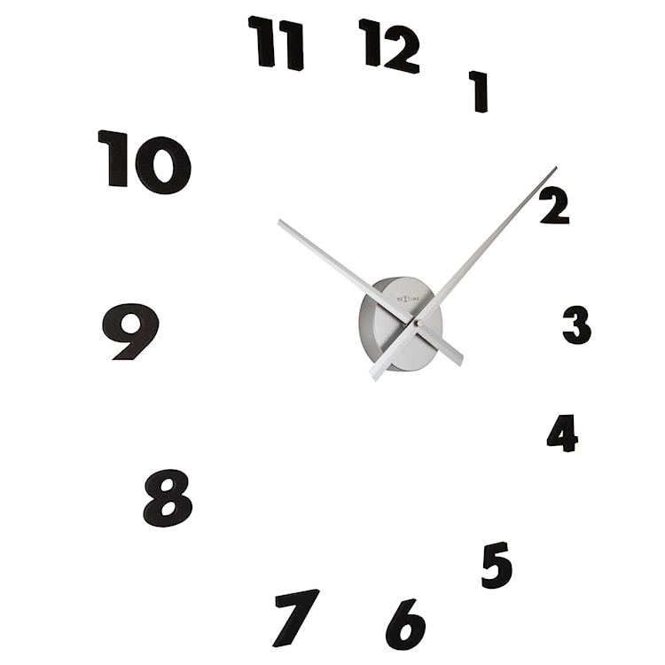 Zegar ścienny Hands 48 cm srebrny  - zdjęcie 3