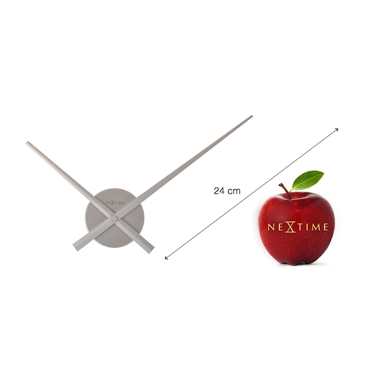 Zegar ścienny Hands 48 cm srebrny  - zdjęcie 8