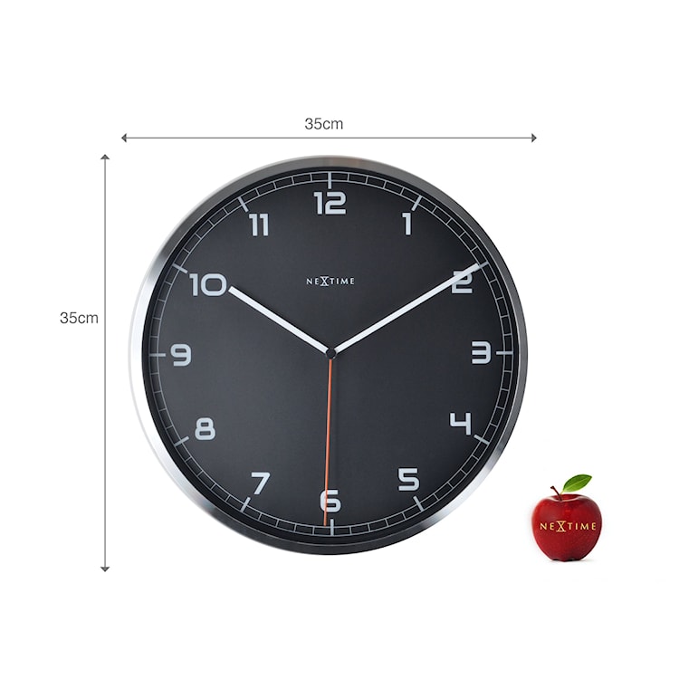 Zegar ścienny Company 35 cm czarny  - zdjęcie 6