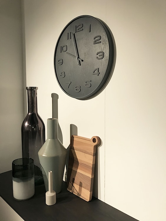 Zegar ścienny Wood Wood 36 cm ciemnoszary  - zdjęcie 10