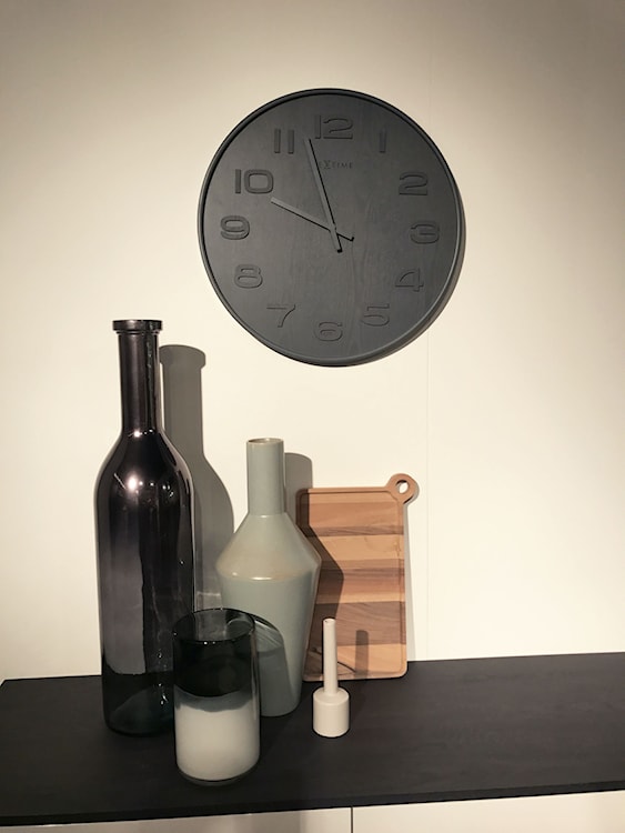 Zegar ścienny Wood Wood 36 cm ciemnoszary  - zdjęcie 9