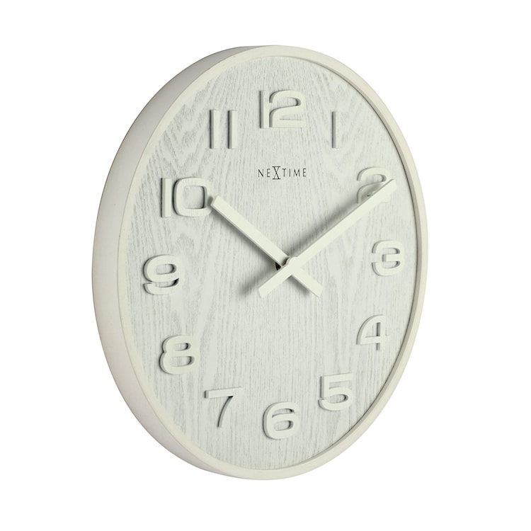 Zegar ścienny Wood Wood 36 cm biały  - zdjęcie 4