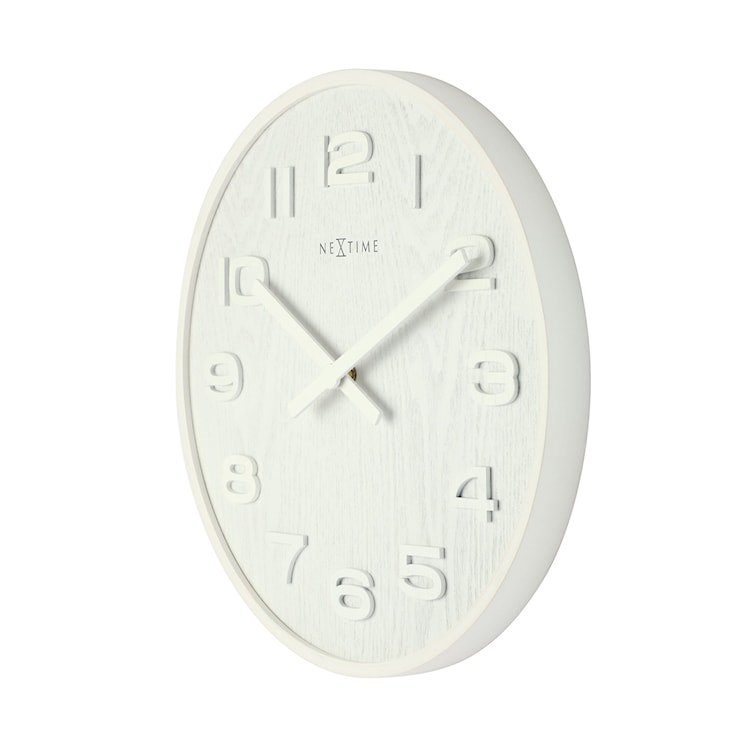 Zegar ścienny Wood Wood 36 cm biały  - zdjęcie 5