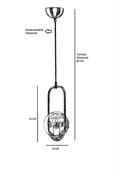 Lampa wisząca Voltip złota  - zdjęcie 3