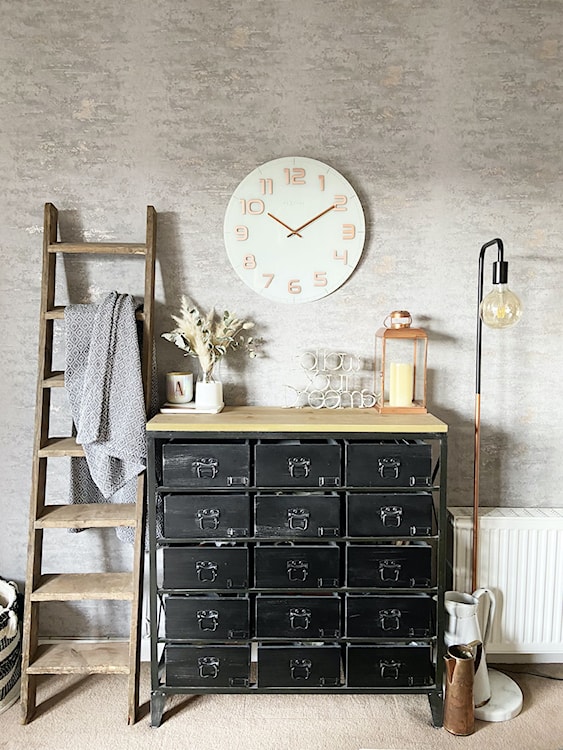 Zegar ścienny Classy 50 cm biało-miedziany  - zdjęcie 3