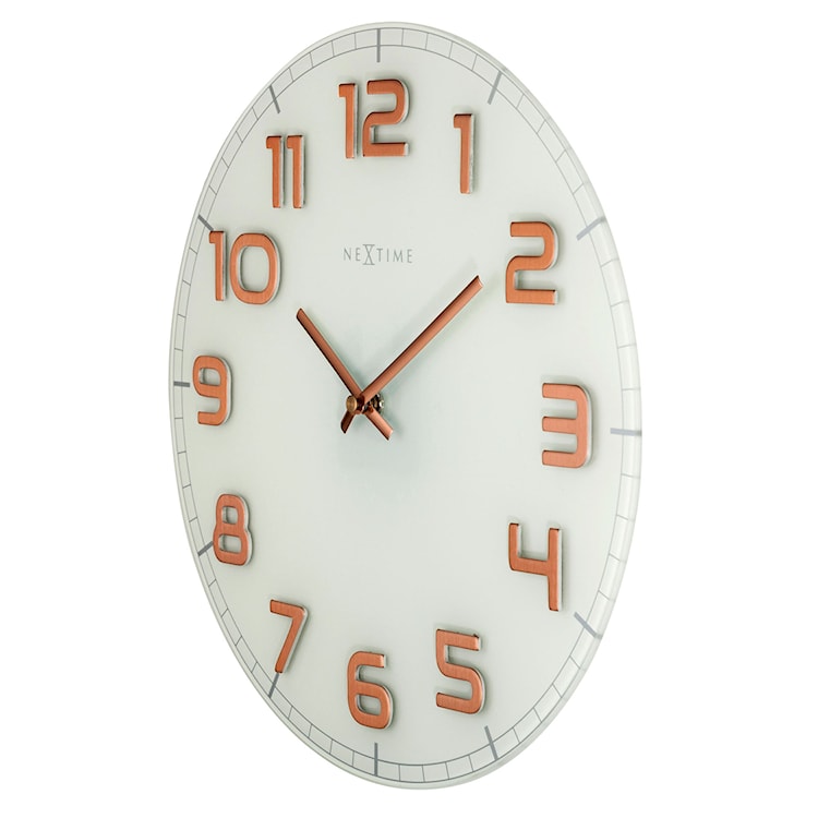 Zegar ścienny Classy 50 cm biało-miedziany  - zdjęcie 5